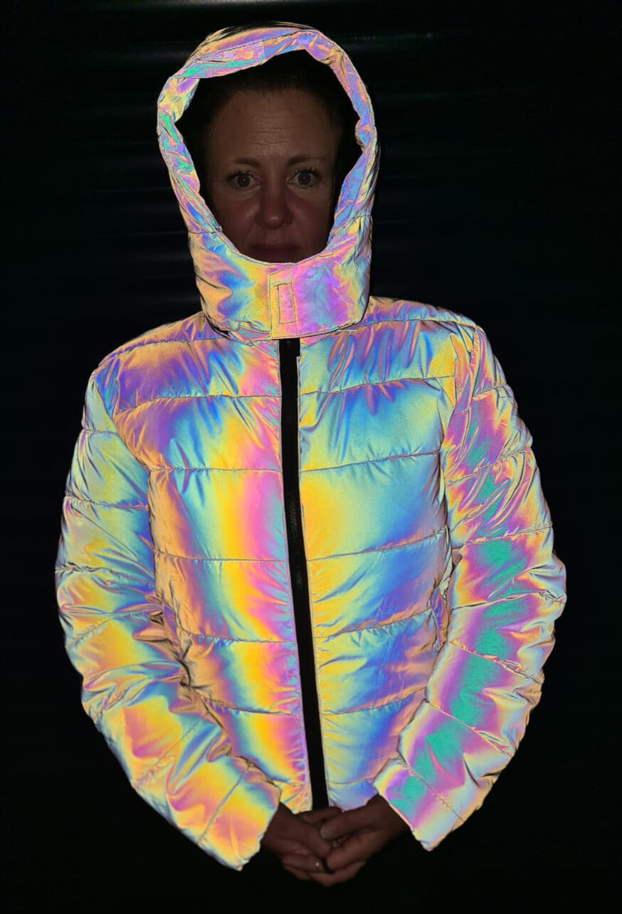 Rainbow puffer jacket uk best sale